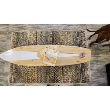 6-Foot Handmade Surfboard Wall Art - Coastal Decor