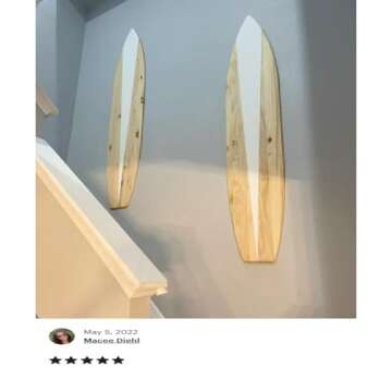 6-Foot Handmade Surfboard Wall Art - Coastal Decor