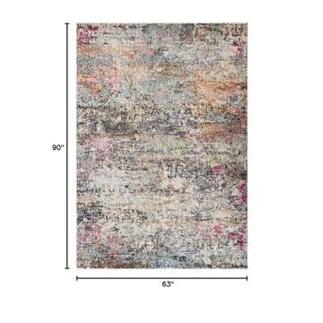 SAFAVIEH Madison Collection Area Rug 5'3" x 7'6" - Black & Gold Stylish Design