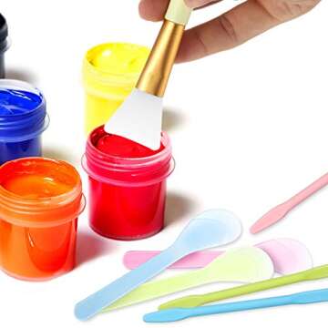 Silicone Stir Stick Kit Silicone Stir Sticks Epoxy Brushes for Mixing Resin, Epoxy, Liquid, Paint, Making Craft Tumblers ?9?