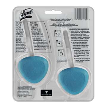Lysol Automatic In-The-Bowl Toilet Cleaner, Cleans and Freshens Toilet Bowl, Atlantic Fresh Scent, 2 Count (Pack of 1)