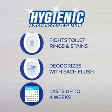 Lysol Automatic In-The-Bowl Toilet Cleaner, Cleans and Freshens Toilet Bowl, Atlantic Fresh Scent, 2 Count (Pack of 1)