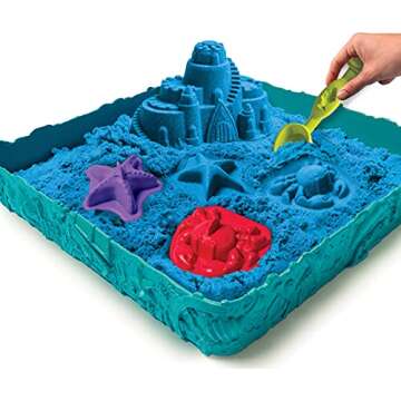 Kinetic Sand - Sandcastle Set with 1lb of Kinetic Sand and Tools and Molds (Color May Vary)