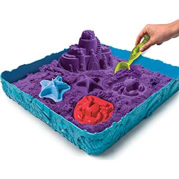 Kinetic Sand - Sandcastle Set with 1lb of Kinetic Sand and Tools and Molds (Color May Vary)