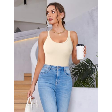 ATTRACO Ribbed Workout Crop Top with Built-in Bra