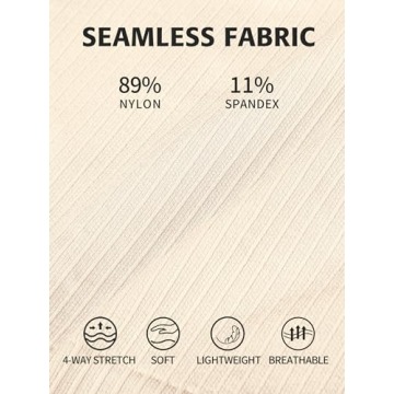 ATTRACO Ribbed Workout Crop Top with Built-in Bra