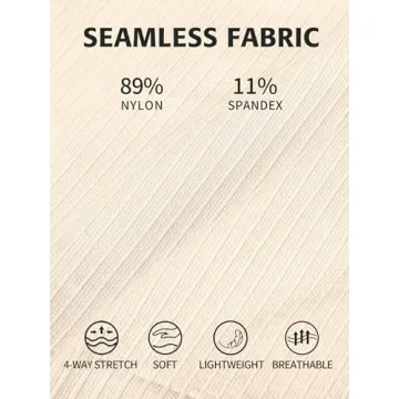 ATTRACO Ribbed Workout Crop Top with Built-in Bra