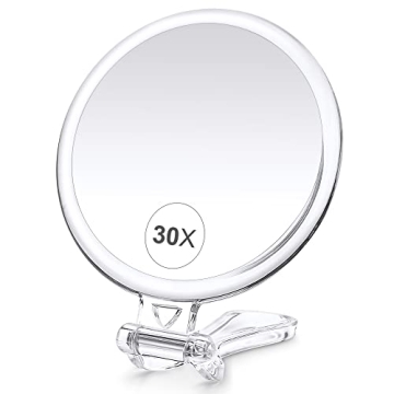 B Beauty Planet 30X Magnifying Mirror - Travel-Friendly with Handle