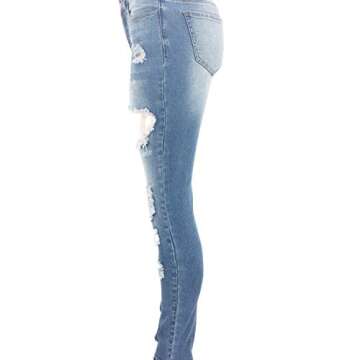 Stylish Tulucky Women's Slim Fit Ripped Jeans - Comfort & Fashion