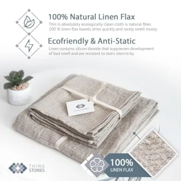Lightweight 100% Linen Bath Towel - Ideal Quick Dry Travel Towel