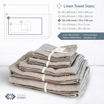 Lightweight 100% Linen Bath Towel - Ideal Quick Dry Travel Towel