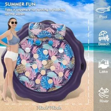 OKSUWATER Extra Large Inflatable Pool Float for Adults