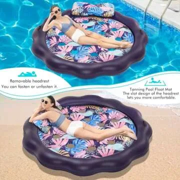 OKSUWATER Extra Large Inflatable Pool Float for Adults