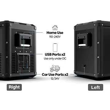 ICECO VL45 ProS Portable Refrigerator, Multi-directional Lid, Dual USB & DC 12/24V, AC 110-240V, 45L Steel Compact Refrigerator Powered by SECOP, 0℉ to 50℉, Home & Car Use [Upgrade, 47 Quarts]