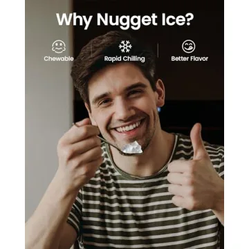 VIVIDMOO Nugget Ice Maker Countertop, 34lbs/24H Pebble Ice Machine, Self-Cleaning Sonic Ice Maker with Basket & Scoop, Compact Pellet Ice Maker for Home/Office/Kitchen/RV/Party, Stainless Steel