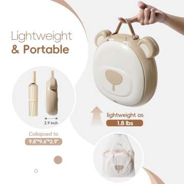 AKIMRABY Travel Potty Seat for Toddler，Foldable Car Potty for Toddler, Portable Toilet Seat for Ki...