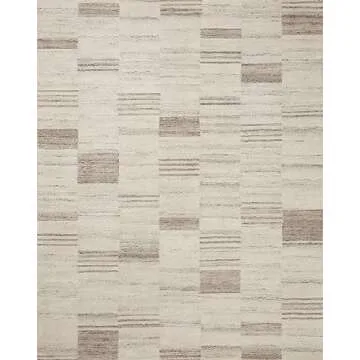 Loloi Amber Lewis Rocky Collection Ivory/Dove Area Rug