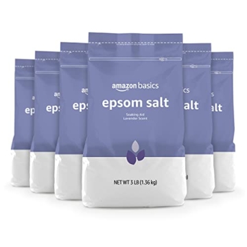 Amazon Basics Lavender Epsom Salt 6-Pack for Relaxation