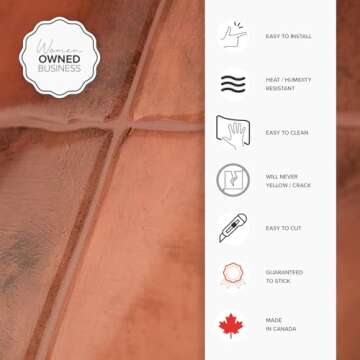 SMART TILES Peel and Stick Backsplash - 5 Sheets of 9" x 9" - 3D Adhesive Peel and Stick Tile Backsplash for Kitchen, Bathroom, Wall Tile