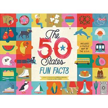 The 50 States Fun Facts Book with Puzzle for Kids