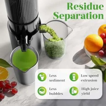 Juicer Machines - Masticating Cold Press with 4.1-inch Feed Chute