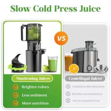 Juicer Machines - Masticating Cold Press with 4.1-inch Feed Chute