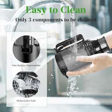 Juicer Machines - Masticating Cold Press with 4.1-inch Feed Chute