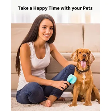 Glendan Pet Grooming Brush for Dogs & Cats - Blue