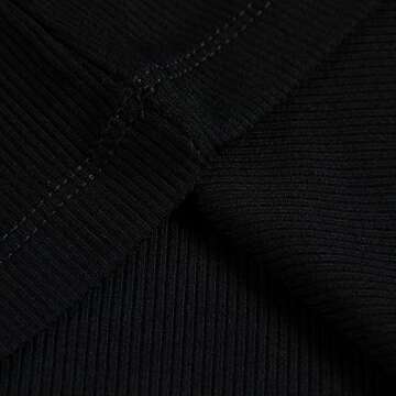 Roselux Womens Long Sleeve Scoop Neck Ribbed Knit Fitted Casual Tops Tee Slim Basic Shirts(3924,Black-S)