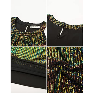Stylish Sequins Halter Top for Parties and Night Out