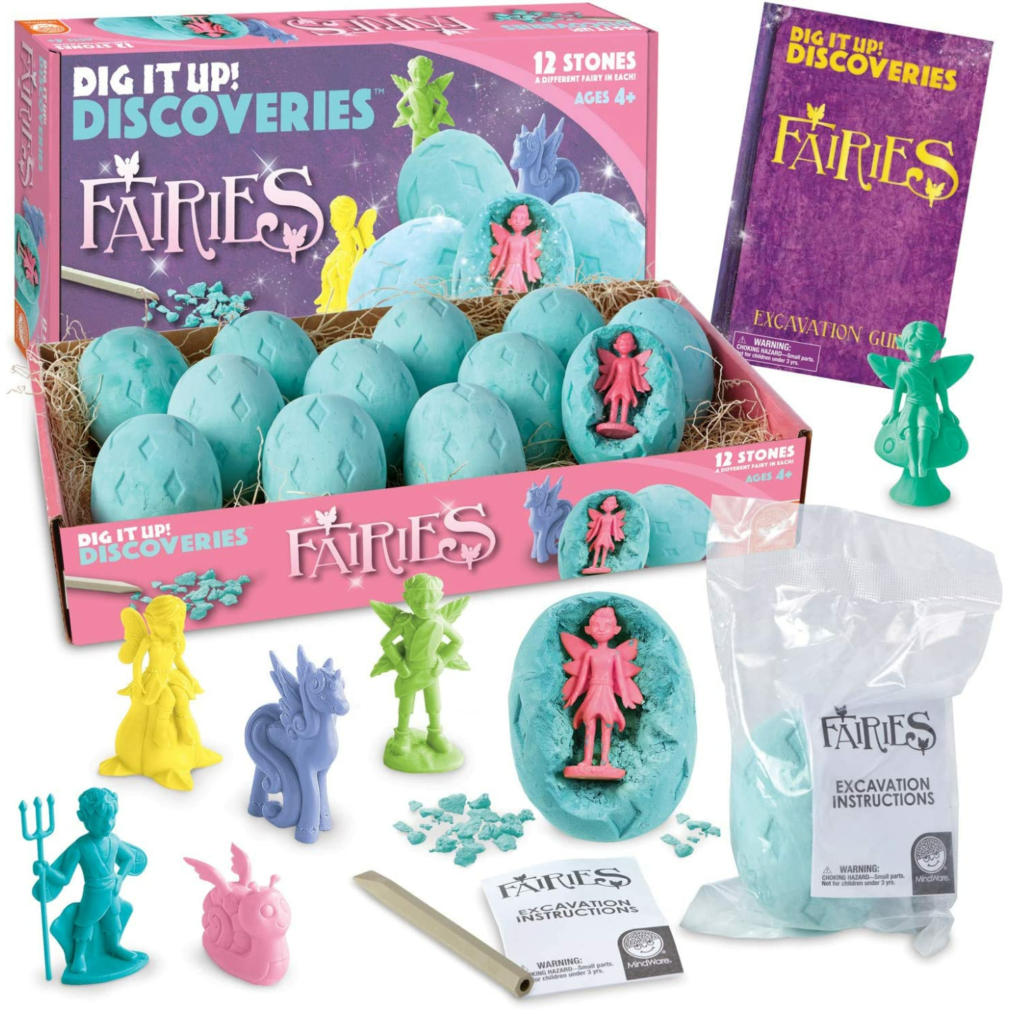 MindWare Dig It Up! Fairy Excavation Kit for Kids