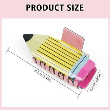 4Pcs Pencil Hair Clips – Cute and Stylish Teacher Accessories