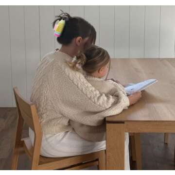 4 Yellow Pencil Hair Clips Set for Teachers and Students