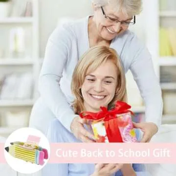 4 Yellow Pencil Hair Clips Set for Teachers and Students