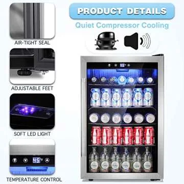 Antarctic Star Beverage Cooler - 145 Can Mini Fridge