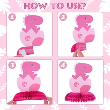 Dinosaur Party Honeycomb Centerpieces - 12 Pcs Set