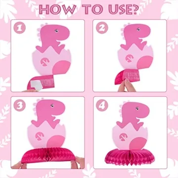 Dinosaur Party Honeycomb Centerpieces - 12 Pcs Set