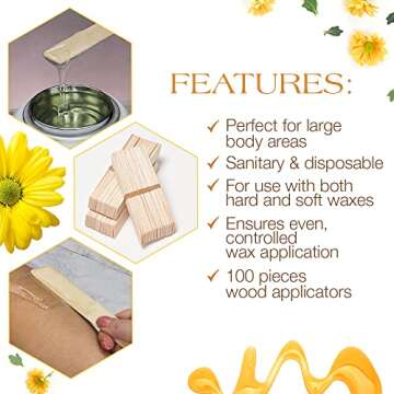 Gigi Accu Edge Wax Spatulas, 100 applicator