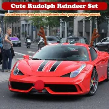 Car Reindeer Antler Kit for Holiday Festivities