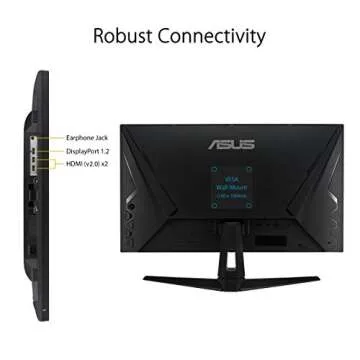 ASUS TUF Gaming VG289Q1A 28” Monitor, 4K UHD (3840 x 2160), IPS, Adaptive-Sync/ FreeSync, Eye Care, DisplayPort HDMI, DCI-P3 HDR 10, Shadow Boost, Black