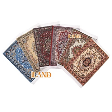 iLAND Miniature Dollhouse Rugs for 1:12 Scale Dolls