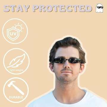 ShadyVEU Slim Classic Rectangular Sunglasses UV Protection 90’s Vintage Small Wide Retro Frame Fashion Shades (Black Frame, Super Dark Lens)