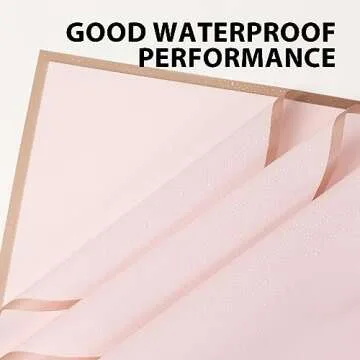 NESCCI 20 Sheet Flower Wrapping Paper - Waterproof Floral Bouquet Wrapping Paper, Florist Supplies Packaging Paper for Wedding Birthday Gift DIY (Pink)