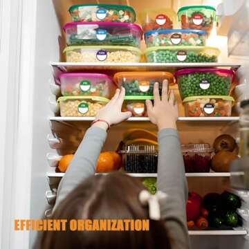 Food Labels Stickers 7 Day of The Week, Removable Day Label Peel Tab for Food Container Kitchen Freezer Breastmilk Restaurant Supplies Dot Monthly Planner Inventory Management Meal Prep Accessory