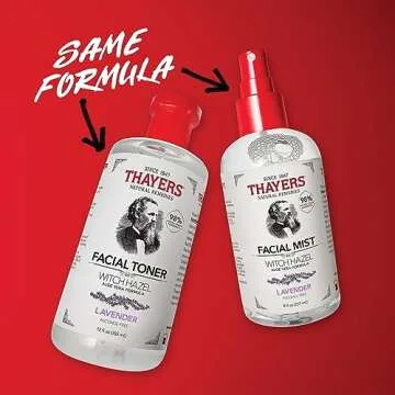 Thayers Alcohol-Free Witch Hazel Facial Mist Toner with Aloe Vera, Lavendar, Soothing and Hydrating, For All Skin Types, 8 oz
