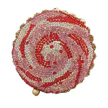 DJBM Cute Cupcake Rhinestone Clutch Diamond Crystal Purse Evening Bags for Women Party Wedding Cockt...