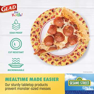Glad for Kids Elmo Paper Plates | Fun and Functional Kids Plates