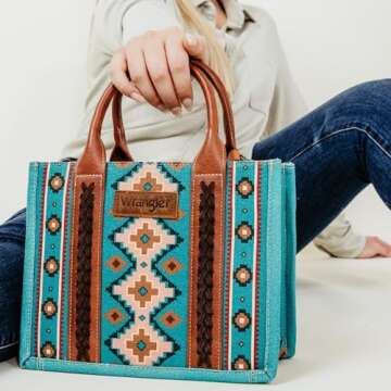 Montana West Wrangler Tote Bag for Women Western Shoulder Purses Boho Aztec Satchel Hobo Handbags WG2203-8120SDTQ