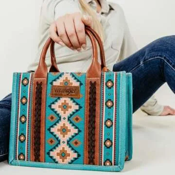 Montana West Wrangler Tote Bag for Women Western Shoulder Purses Boho Aztec Satchel Hobo Handbags WG2203-8120SDTQ