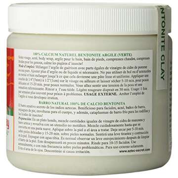 Aztec Secret Indian Healing Clay, 1 Count, Skin Treatment Mask, Tightening